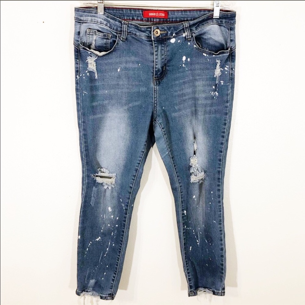 Gogo Star Distressed Skinny Jeans Size 17